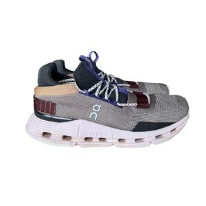 On Running Cloudnova Zinc Lily Womens 7 Swiss Engineered Lifestyle Sneakers